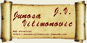 Junoša Vilimonović vizit kartica
